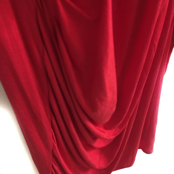 Seven7 red ruched knit dress - Picture 4 of 7